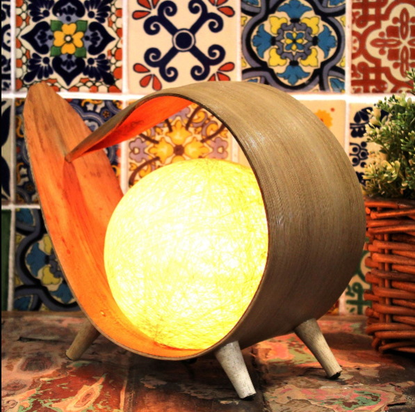 Natural Coconut Lamp - Natural Loop