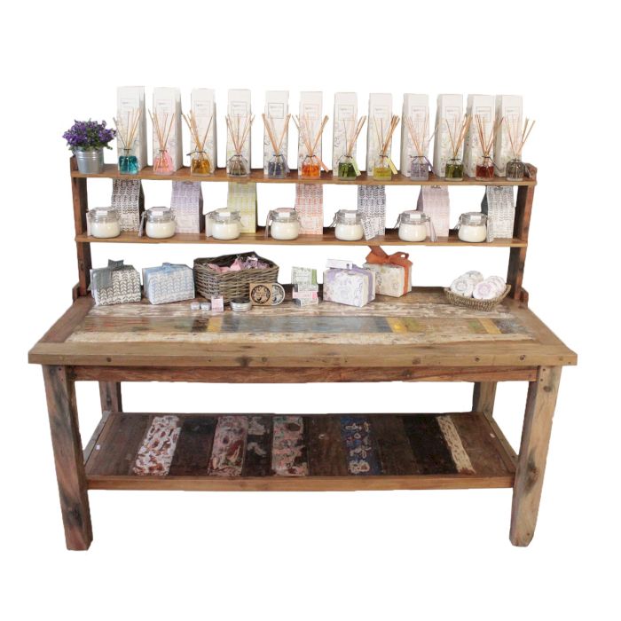 1.8m Standard Table with top shelf