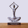 Yoga Lady - Whitewash - Hands Up Pose
