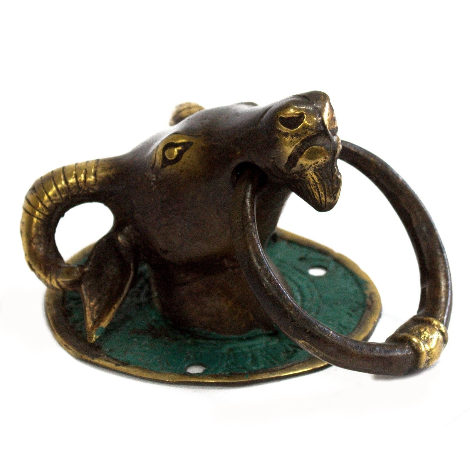 Brass Door Knocker - Ram's Head