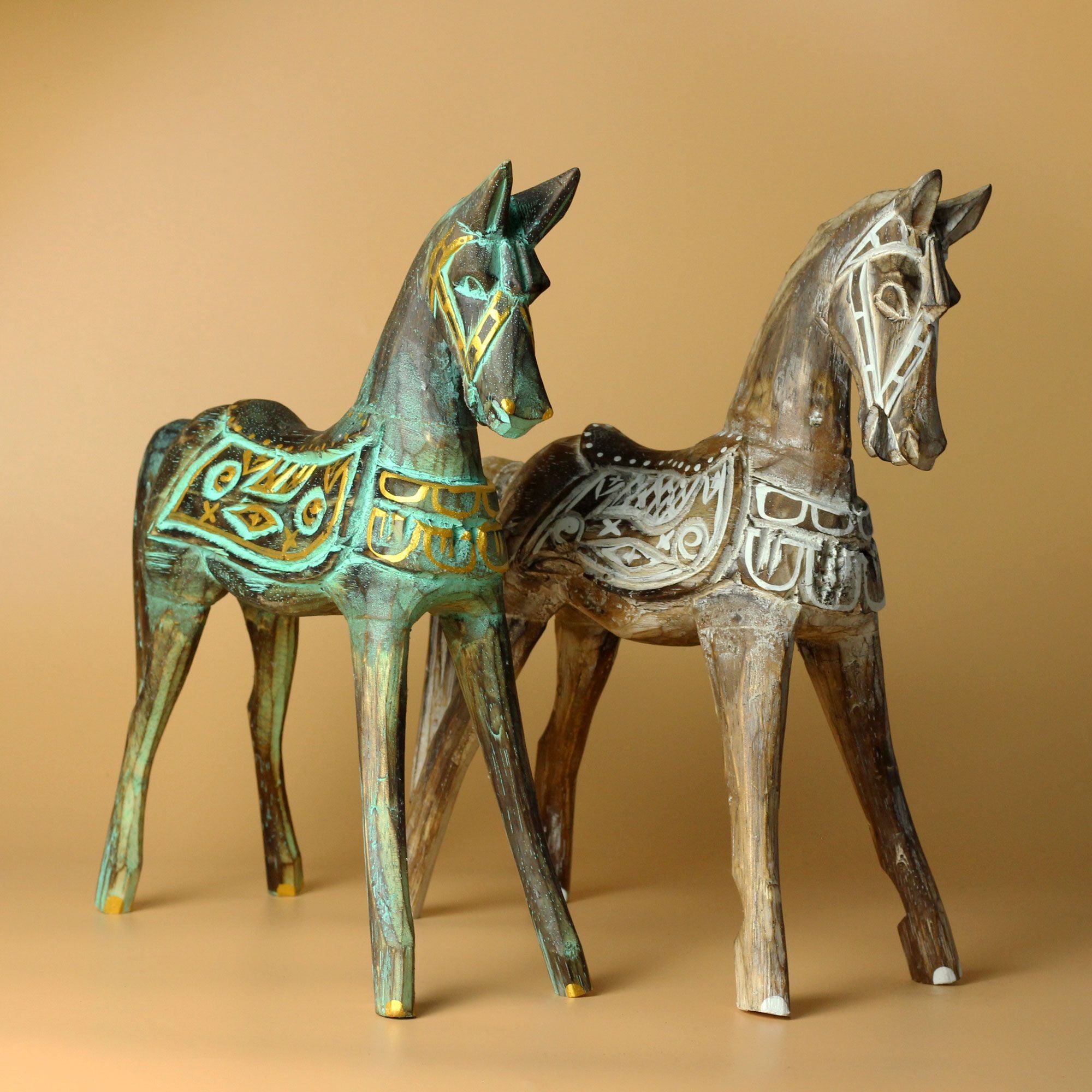 Horse - Gold & Turquoise - Large