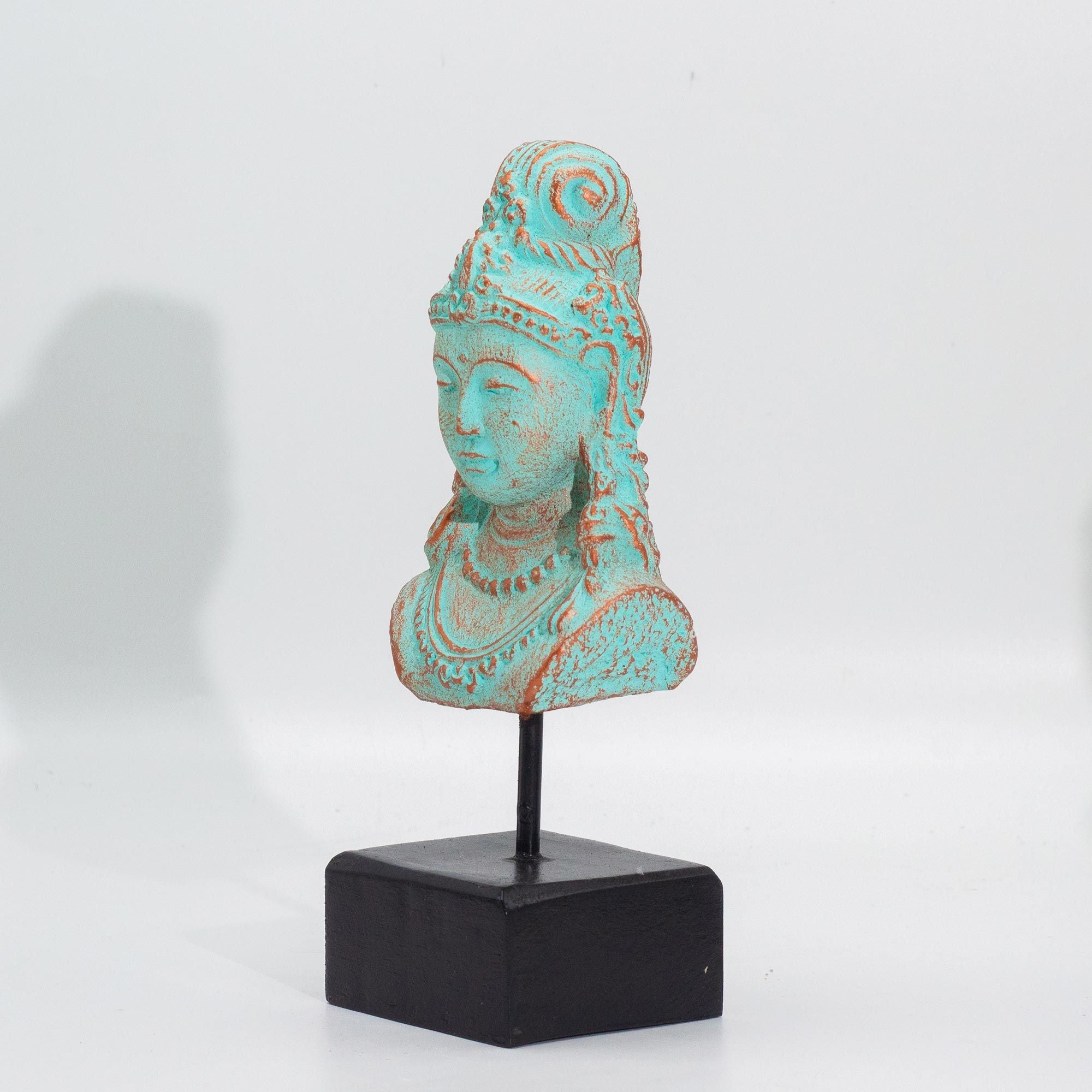 Lucky Java Princess on Stand - Green Copper