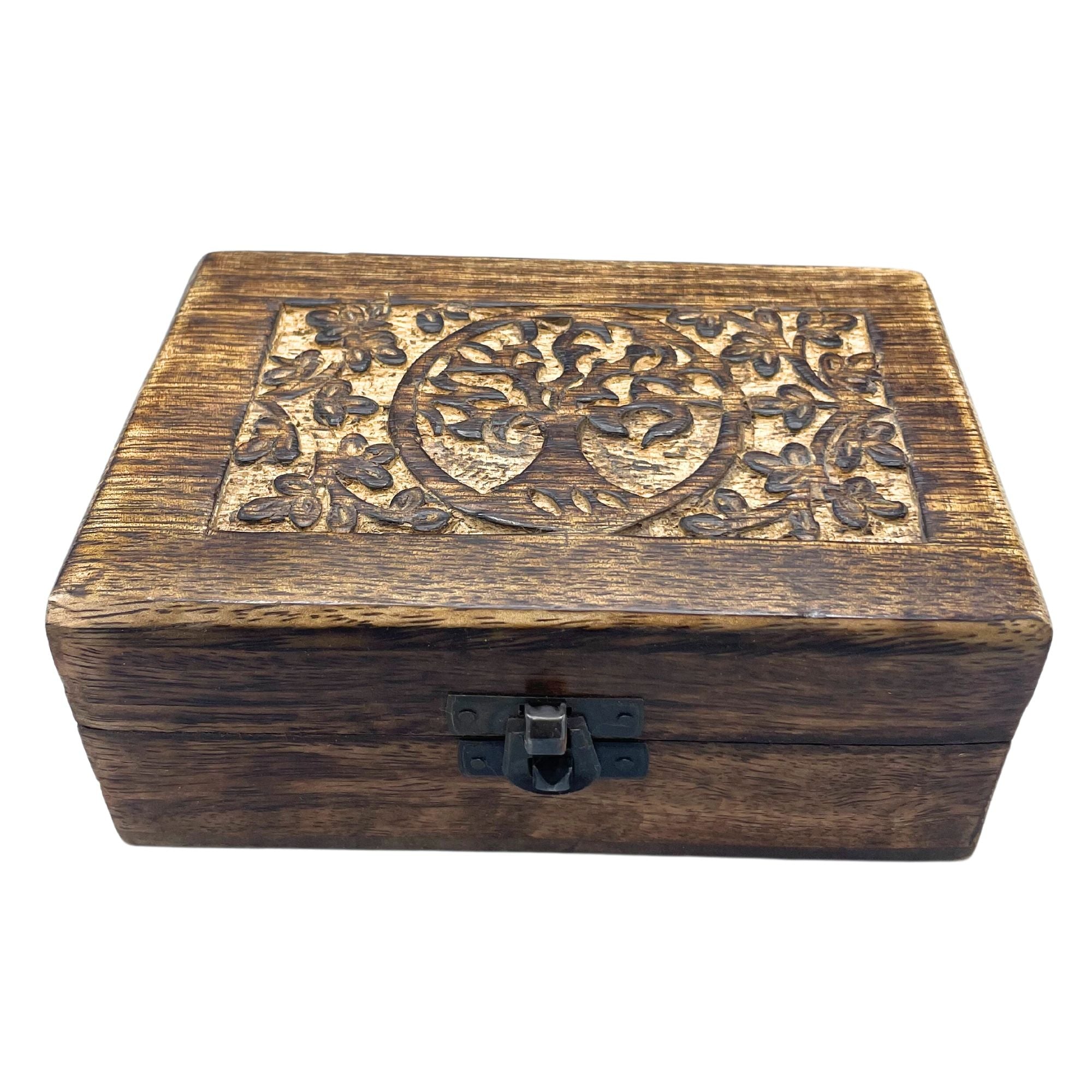 Mango Wood Keepsake Box - Tree of Life - Medium