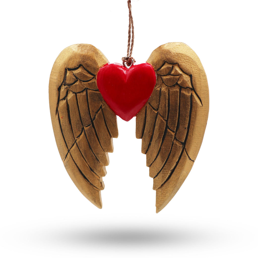 Gold Angel Wing & Heart with black detail