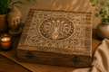 Mango Wood Keepsake Box - Moon Phase Goddess - Extra Large