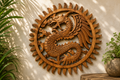 Wooden Panel - 30cm - Winged Sun Dragon