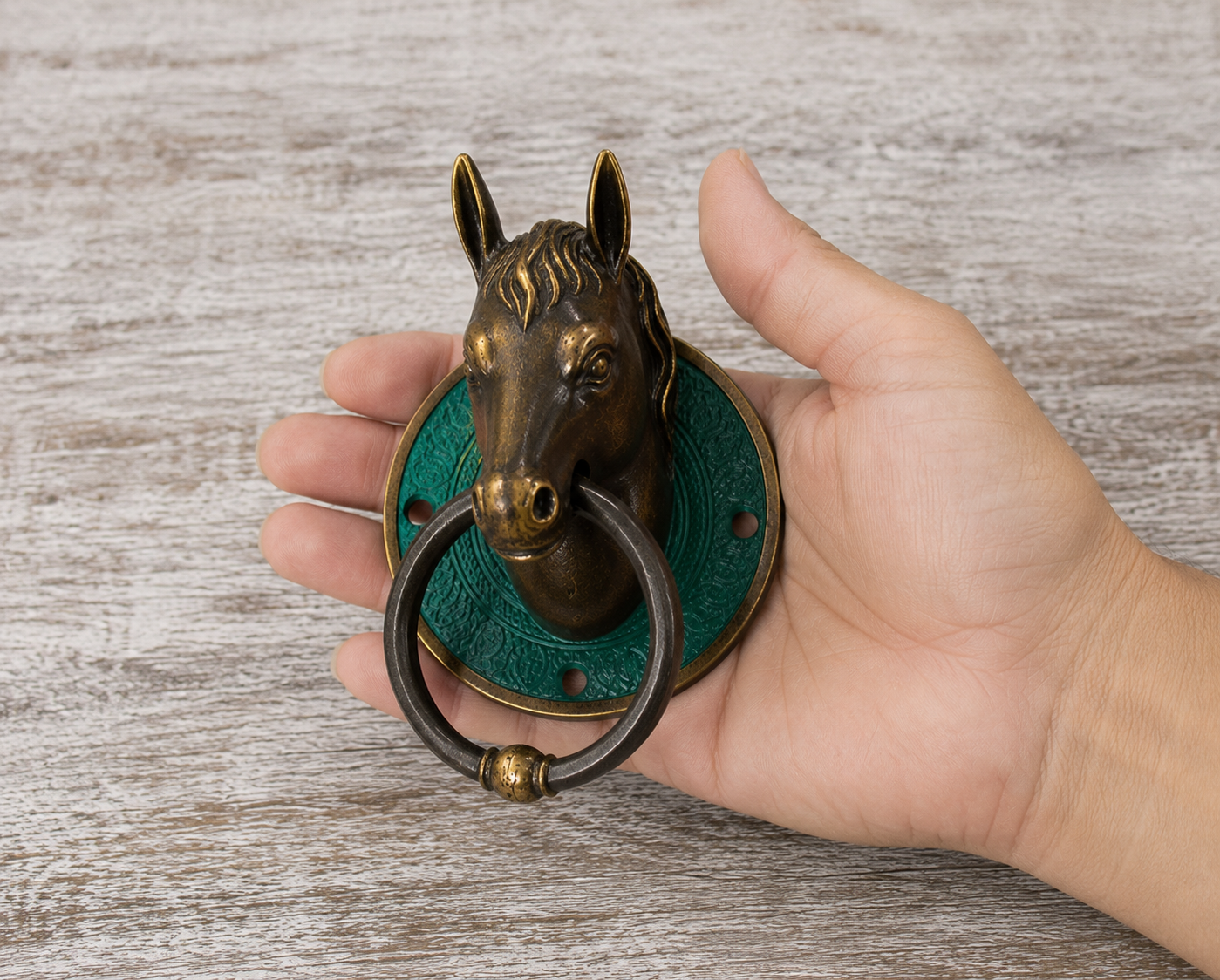 Brass Door Knocker - Horses Head