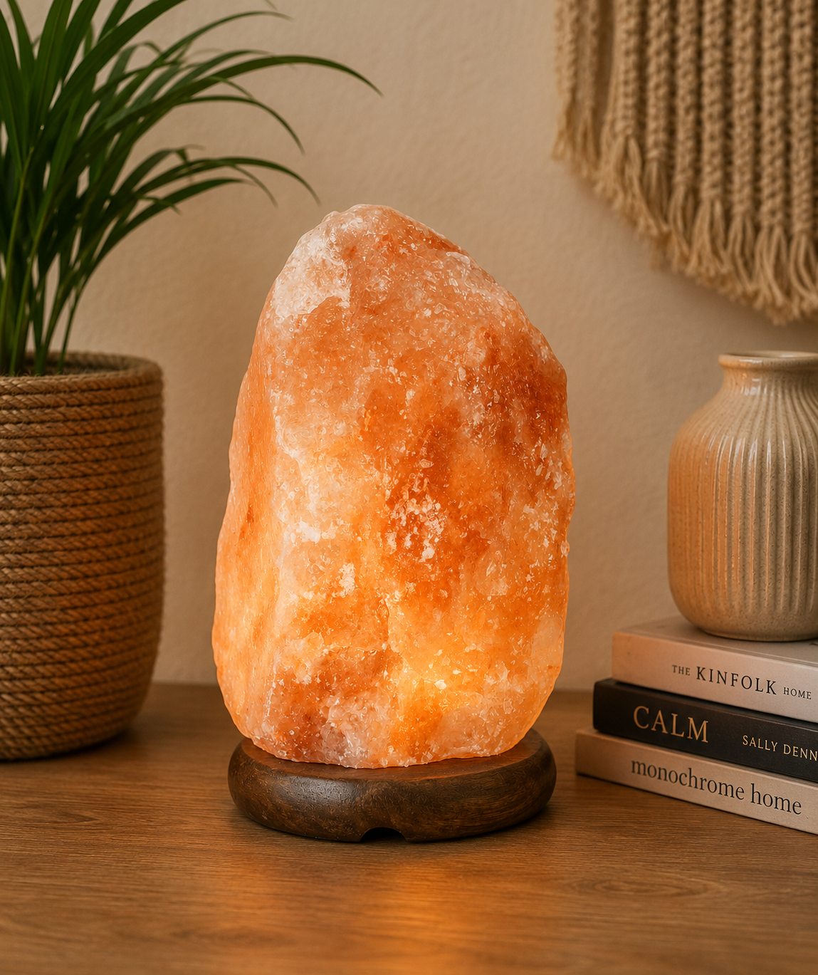 Quality Natural Salt Lamp - & Base