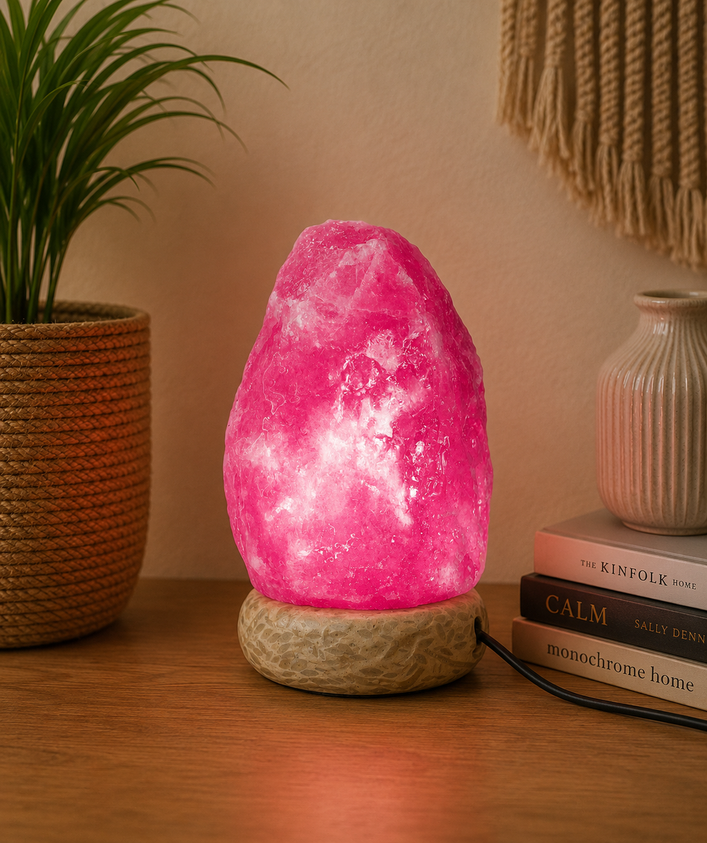 Quality USB Natural Salt Lamp - 11.5 cm Random Colours