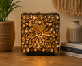 Boho Sea Shell Lamp - Chocolate Twist Square - 15cm