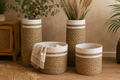 Seagrass Home Set – 2 Vases & 2 Storage Bins